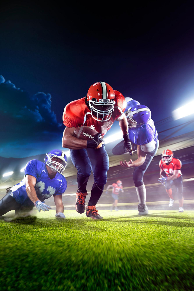 american football players action jn grand arena