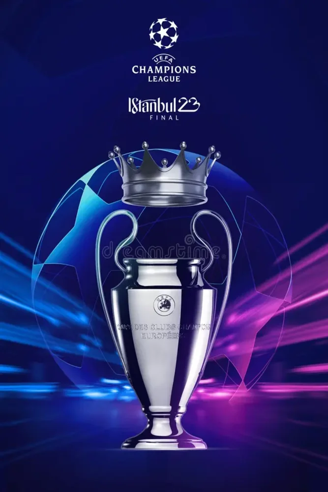 uefa champions league cup trophy crown uefa champions league cup trophy crown vertical d rendering illustration 275175067 3